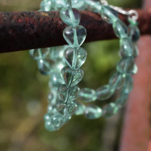 collier prasïolite améthyste verte pierres fines