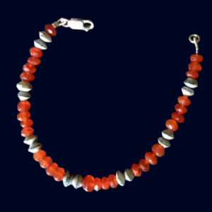 Bracelet aux couleurs ensoleillées de perles d'agate cornaline